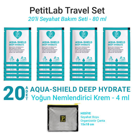 PetitLab Travel Set 20'li Şase Nemlendirici Krem *Organizatör Çanta Hediyeli
