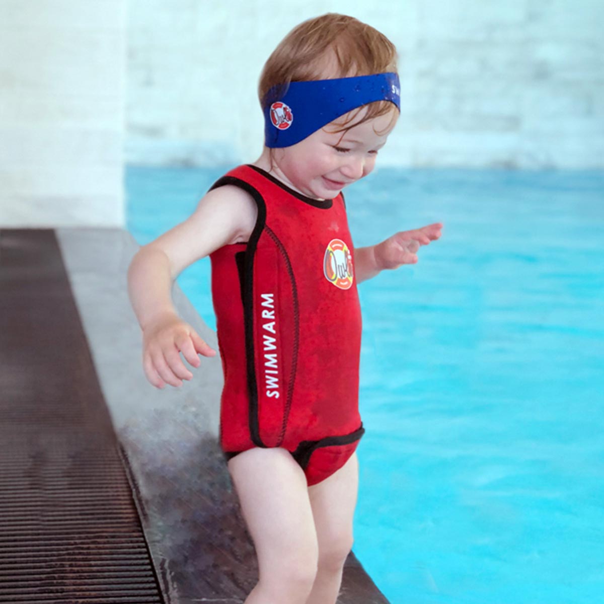 Owli SwimWarm Mayo Kırmızı-Siyah