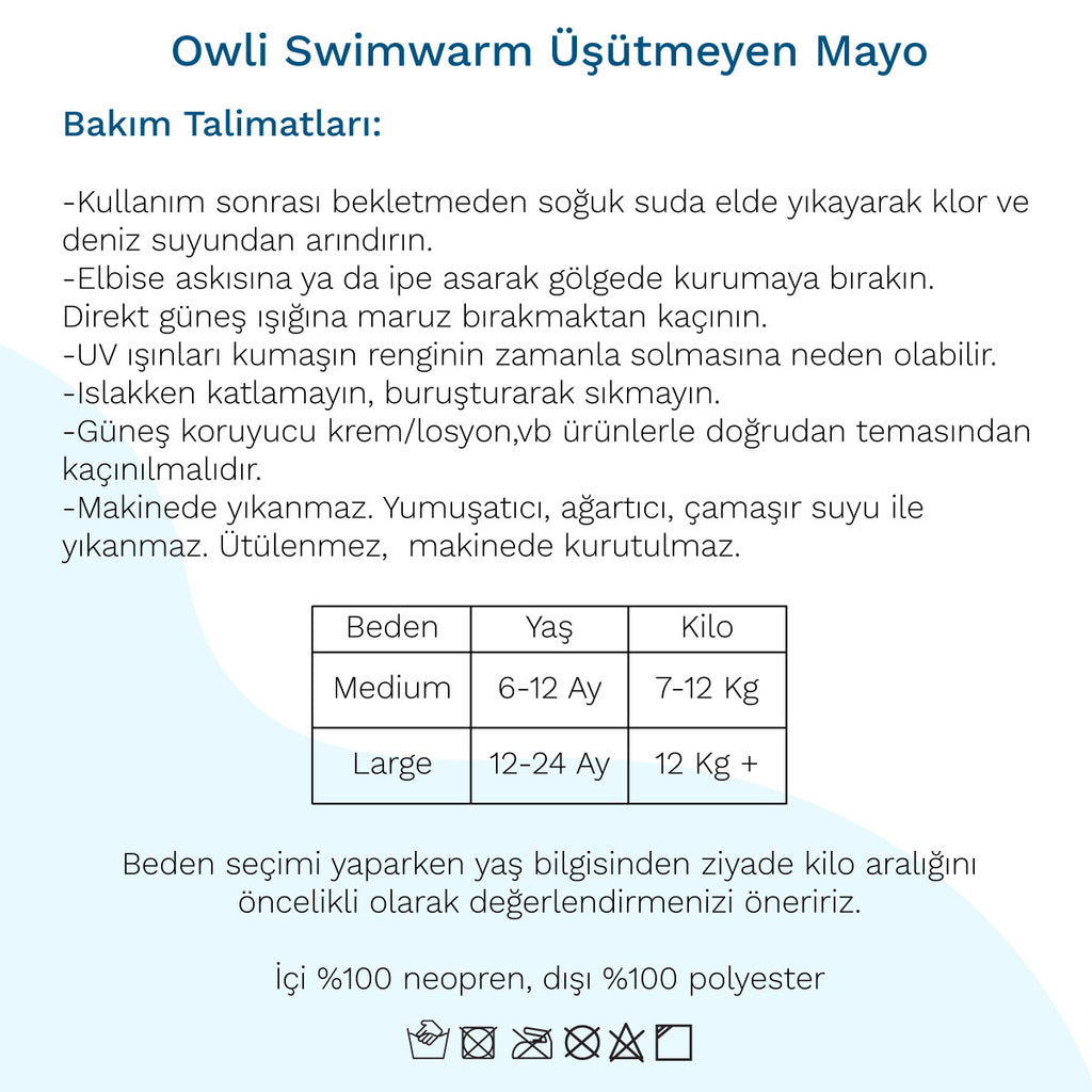 Owli SwimWarm Mayo Mavi