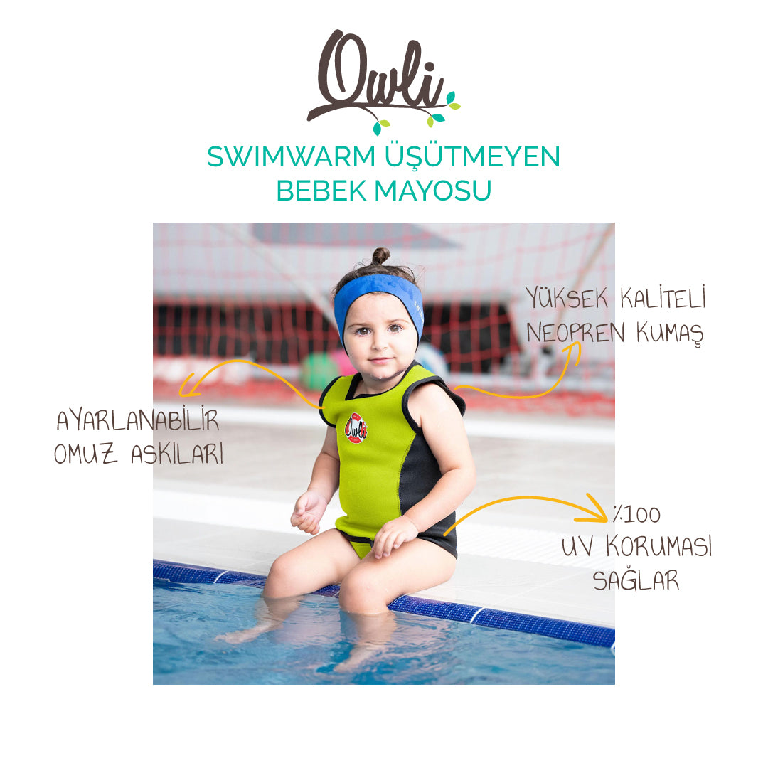 Owli SwimWarm Mayo Neon Sarı-Siyah