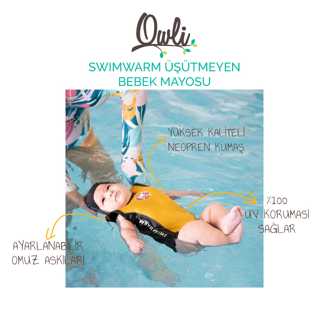 Owli SwimWarm Mayo Sarı-Siyah
