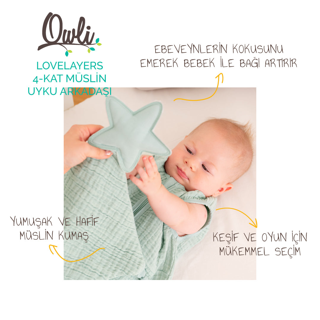 Owli LoveLayers Müslin Uyku Arkadaşı