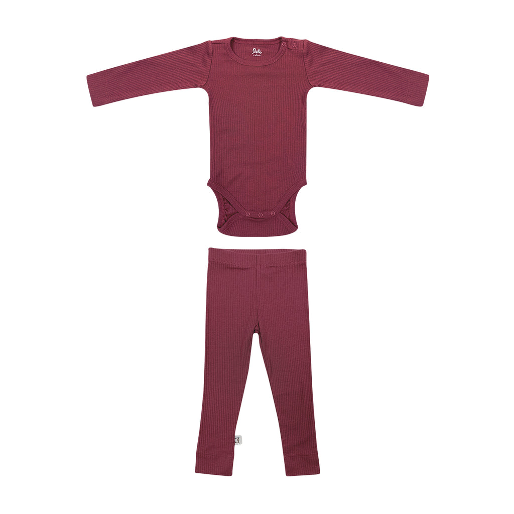 Owli CozyBlend Modal Bebek Takım Bordo