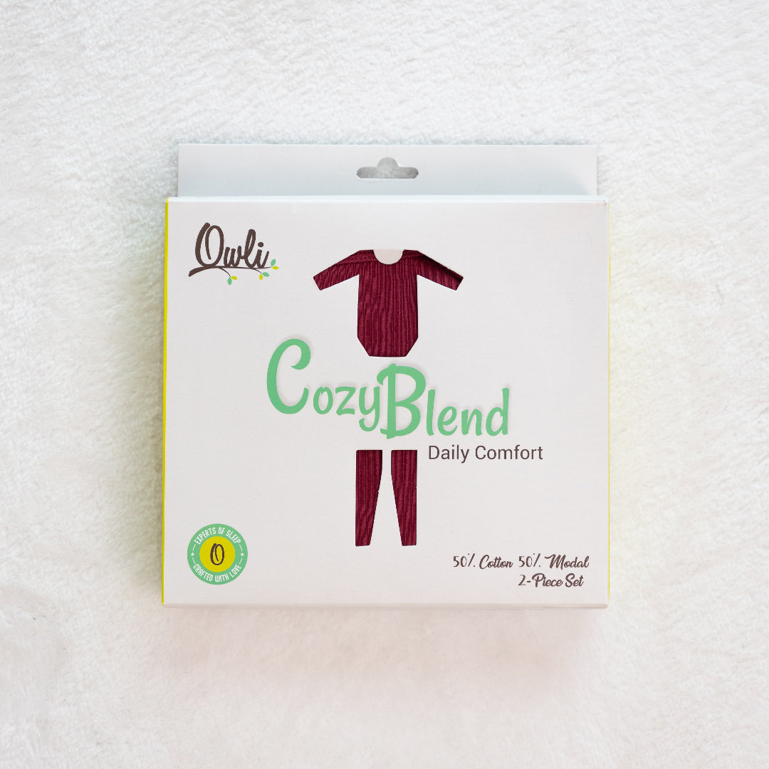 Owli CozyBlend Modal Bebek Takım Bordo