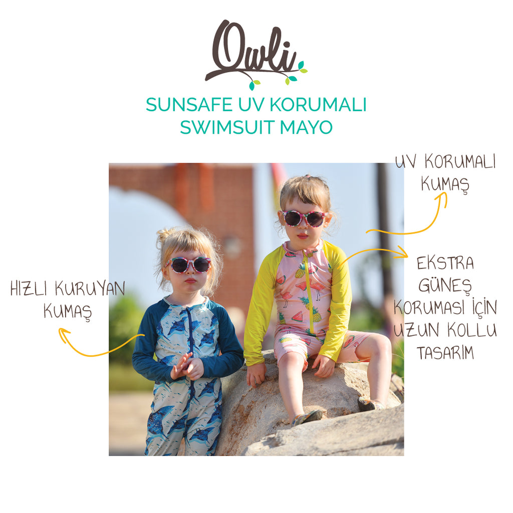 Owli SunSafe UV Korumalı Swimsuit Mayo Flamingo