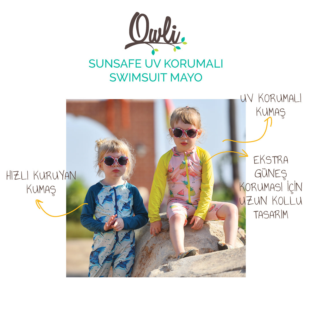 Owli SunSafe UV Korumalı Swimsuit Mayo Flamingo