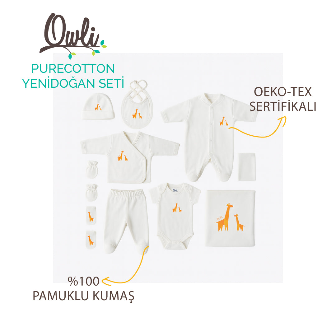 Owli PureCotton Yenidoğan Seti - 10 Parça