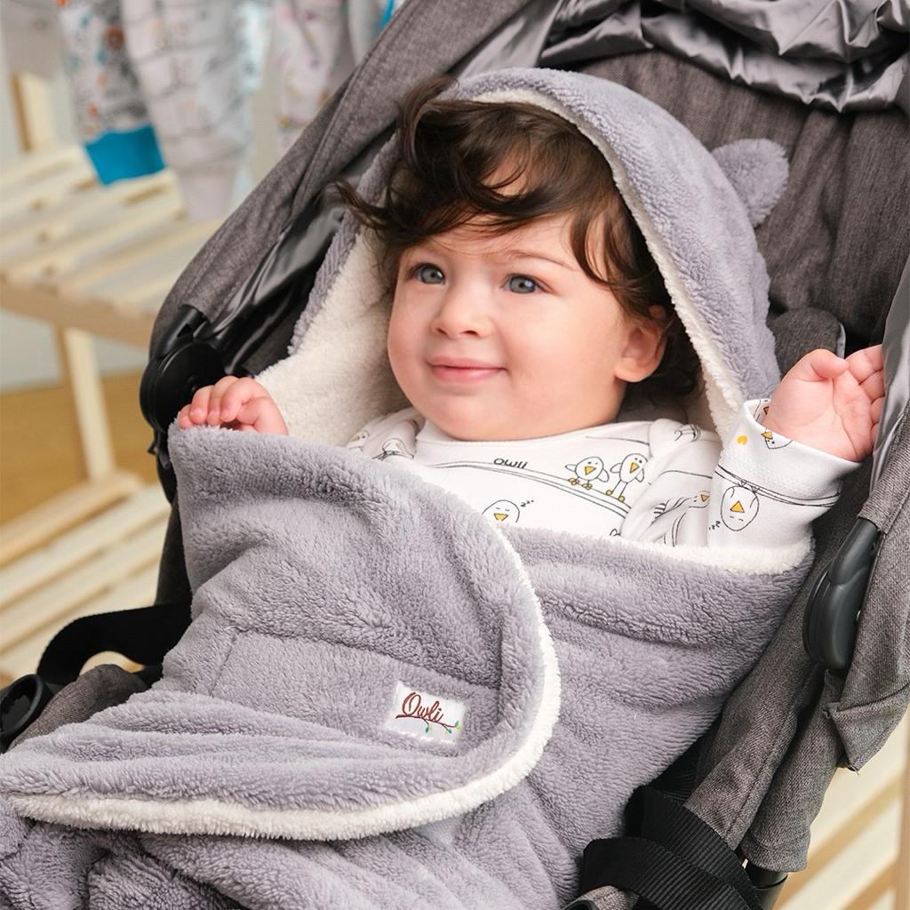 Owli Dış Kundak 0-6 Ay Gri
