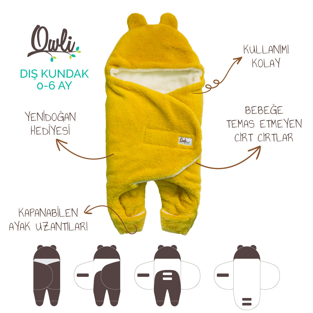 Owli Dış Kundak 0-6 Ay Hardal