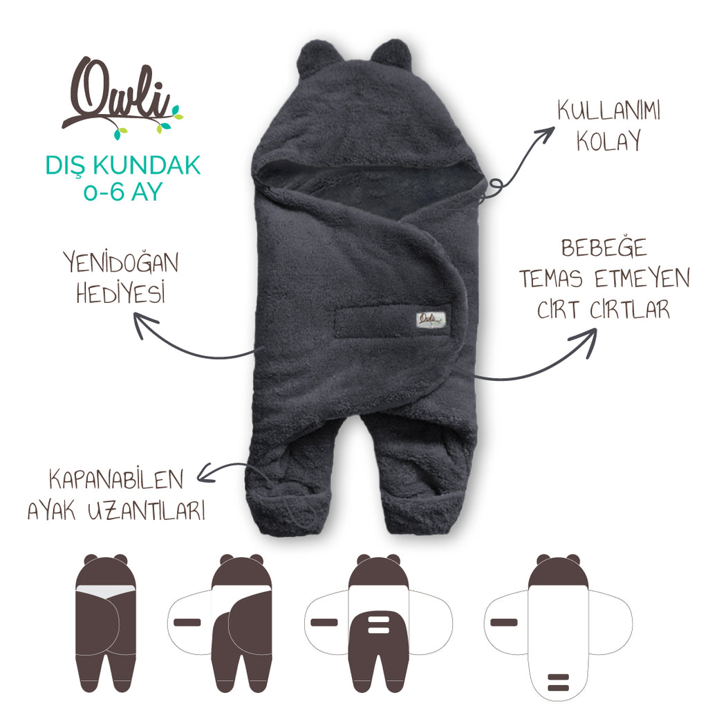 Owli Dış Kundak 0-6 Ay Onyx
