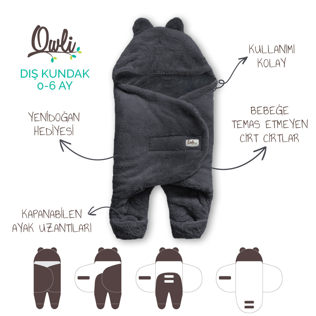 Owli Dış Kundak 0-6 Ay Onyx