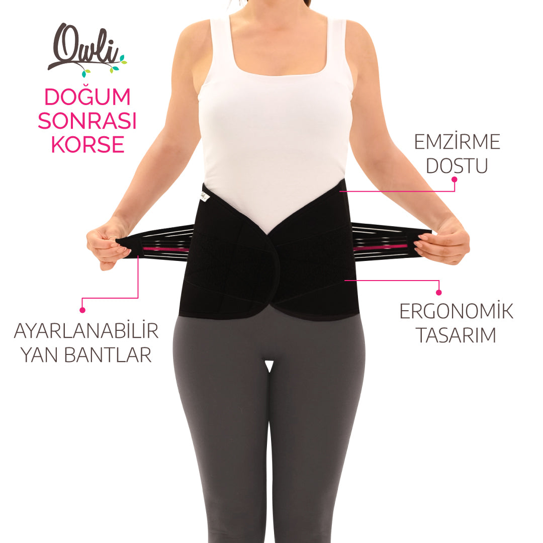 Owli Doğum Sonrası Korse Siyah