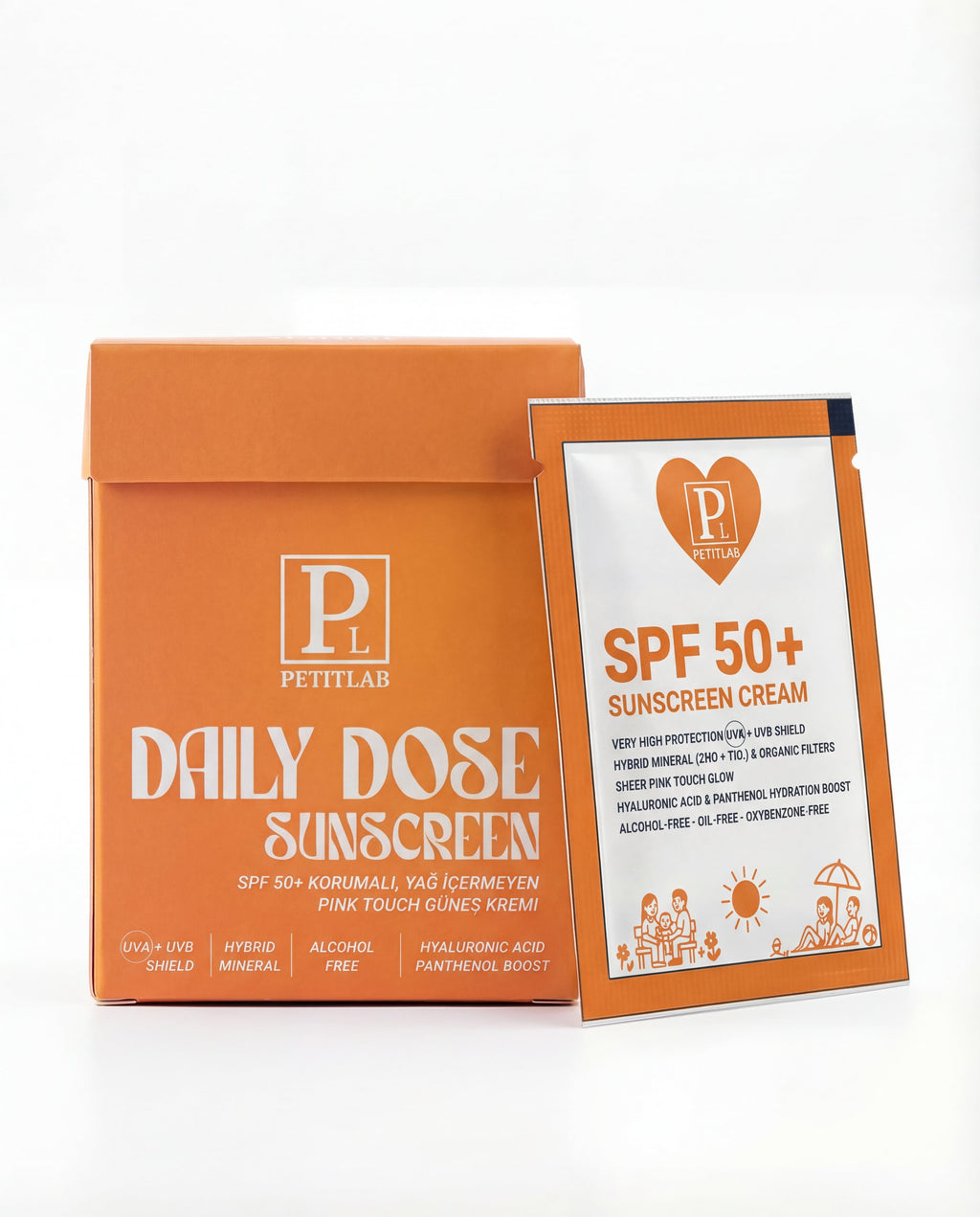 PetitLab Daily Dose SPF50+ Pink Sun Cream 15-Sachet Set (45 ml)